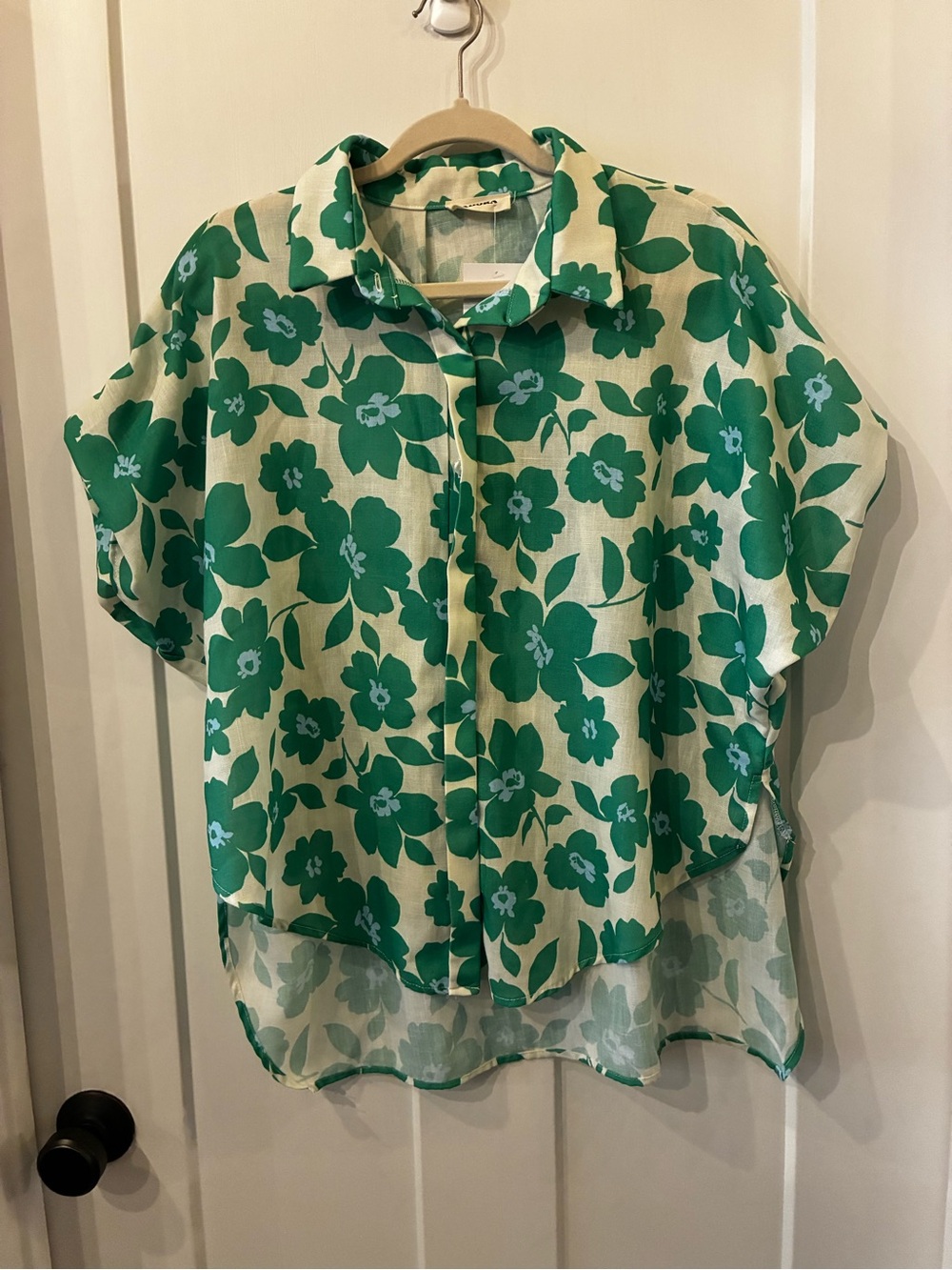 ADORA Green Floral Button-Down Shirt